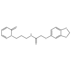 O=C(COc1ccc2c(c1)OCO2)NCCCn1ncccc1=O结构式