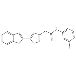 2-(5-(benzofuran-2-yl)isoxazol-3-yl)-N-(3-fluorophenyl)acetamide Structure