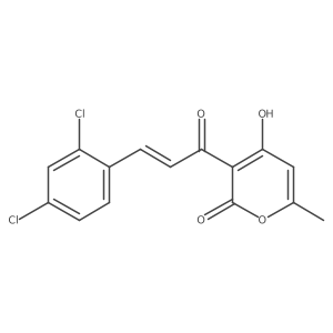 3-[(2E)-3-(2,4-Dichlorophenyl)prop-2-enoyl]-4-hydroxy-6-methyl-2H-pyran-2-one Structure
