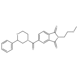 2-(2-methoxyethyl)-5-[(2-phenylmorpholin-4-yl)carbonyl]-1H-isoindole-1,3(2H)-dione Structure