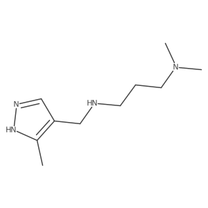 [3-(Dimethylamino)propyl][(3-methyl-1H-pyrazol-4-yl)methyl]amine结构式