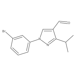 1-(3-Bromophenyl)-3-(1-methylethyl)-1H-pyrazole-4-carboxaldehyde结构式