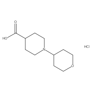 1-(tetrahydro-2H-pyran-4-yl)piperidine-4-carboxylic acid hydrochloride Structure