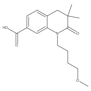 1,2,3,4-Tetrahydro-1-(4-methoxybutyl)-3,3-dimethyl-2-oxo-7-quinolinecarboxylic acid Structure
