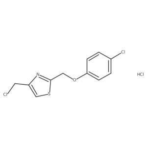 4-(Chloromethyl)-2-[(4-chlorophenoxy)methyl]-1,3-thiazole hydrochloride Structure