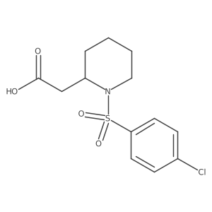 2-(1-((4-Chlorophenyl)sulfonyl)piperidin-2-yl)acetic acid结构式