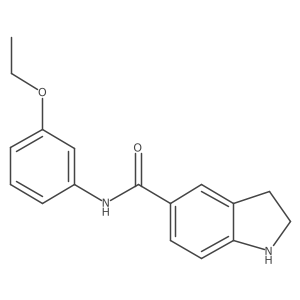 1h-Indole-5-carboxamide,n-(3-ethoxyphenyl)-2,3-dihydro- Structure