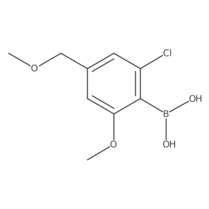 (2-Chloro-6-methoxy-4-(methoxymethyl)phenyl)boronic acid结构式