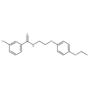 3-chloro-N-[2-(4-ethoxyphenoxy)ethyl]benzamide结构式