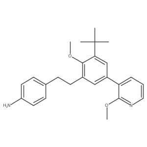 4-(3-(Tert-butyl)-2-methoxy-5-(2-methoxypyridin-3-yl)phenethyl)aniline结构式