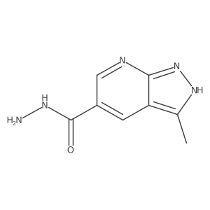 3-methyl-7H-pyrazolo[3,4-b]pyridine-5-carbohydrazide Structure