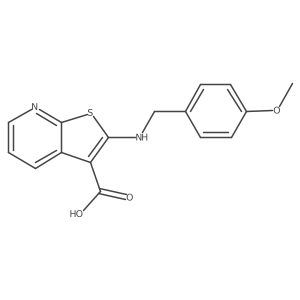 2-[[(4-Methoxyphenyl)methyl]amino]thieno[2,3-b]pyridine-3-carboxylic acid结构式
