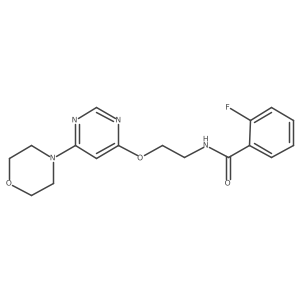 2-fluoro-N-(2-((6-morpholinopyrimidin-4-yl)oxy)ethyl)benzamide Structure