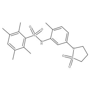N-(5-(1,1-dioxidoisothiazolidin-2-yl)-2-methylphenyl)-2,3,5,6-tetramethylbenzenesulfonamide Structure