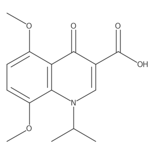 1-Isopropyl-5,8-dimethoxy-4-oxo-1,4-dihydroquinoline-3-carboxylic acid结构式