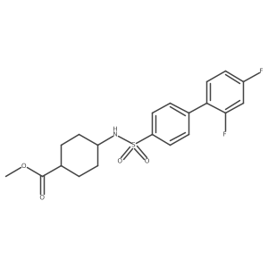 Methyl 4-(2',4'-difluorobiphenyl-4-ylsulfonamido)trans-cyclohexanecarboxylate Structure