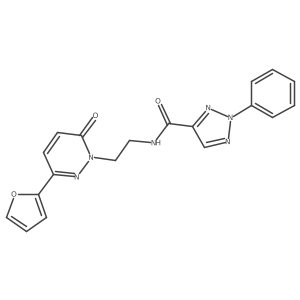 N-(2-(3-(furan-2-yl)-6-oxopyridazin-1(6H)-yl)ethyl)-2-phenyl-2H-1,2,3-triazole-4-carboxamide结构式