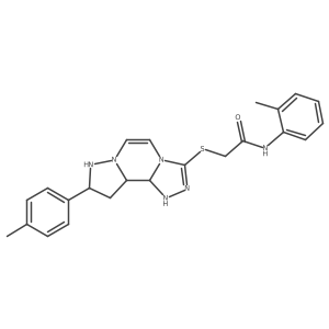 N-(2-methylphenyl)-2-{[11-(4-methylphenyl)-3,4,6,9,10-pentaazatricyclo[7.3.0.0^{2,6}]dodeca-1(12),2,4,7,10-pentaen-5-yl]sulfanyl}acetamide Structure