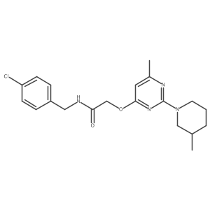 N-(4-chlorobenzyl)-2-{[6-methyl-2-(3-methylpiperidin-1-yl)pyrimidin-4-yl]oxy}acetamide Structure