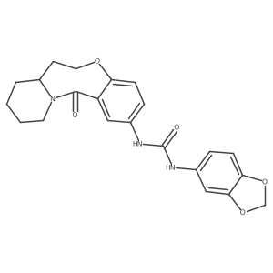 3-(2H-1,3-benzodioxol-5-yl)-1-{2-oxo-9-oxa-1-azatricyclo[10.4.0.0^{3,8}]hexadeca-3,5,7-trien-5-yl}urea结构式