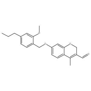 7-((2-Methoxy-4-propylbenzyl)oxy)-4-methyl-2H-chromene-3-carbaldehyde结构式