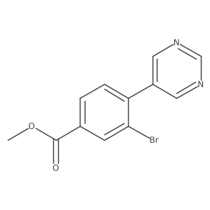 Methyl 3-bromo-4-pyrimidin-5-ylbenzoate Structure