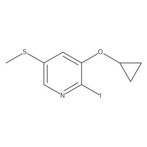 3-Cyclopropoxy-2-iodo-5-(methylthio)pyridine结构式