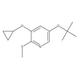 5-Tert-butoxy-3-cyclopropoxy-2-(methylthio)pyridine结构式