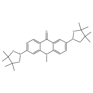 10-Methyl-2,6-bis(4,4,5,5-tetramethyl-1,3,2-dioxaborolan-2-yl)-9(10h)-acridinone Structure