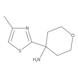4-(4-Methyl-1,3-thiazol-2-yl)oxan-4-amine结构式