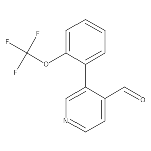 3-(2-(Trifluoromethoxy)phenyl)isonicotinaldehyde Structure
