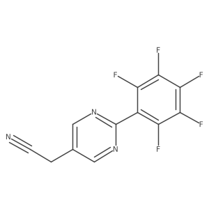 2-(Perfluorophenyl)pyrimidine-5-acetonitrile Structure