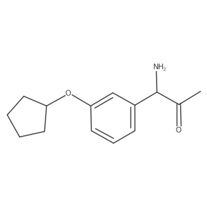 1-Amino-1-(3-cyclopentyloxyphenyl)acetone结构式