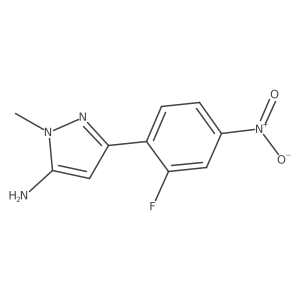 3-(2-Fluoro-4-nitrophenyl)-1-methyl-1h-pyrazol-5-amine结构式