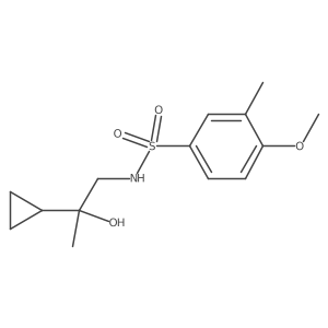 N-(2-cyclopropyl-2-hydroxypropyl)-4-methoxy-3-methylbenzenesulfonamide Structure