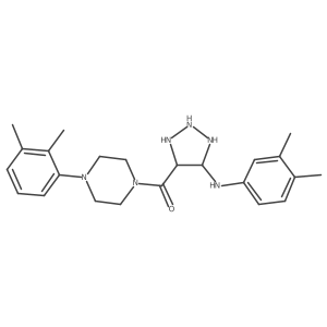N-(3,4-dimethylphenyl)-4-[4-(2,3-dimethylphenyl)piperazine-1-carbonyl]-1H-1,2,3-triazol-5-amine结构式
