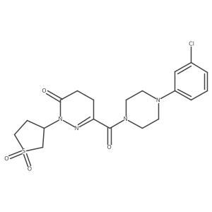 6-{[4-(3-chlorophenyl)piperazin-1-yl]carbonyl}-2-(1,1-dioxidotetrahydrothiophen-3-yl)-4,5-dihydropyridazin-3(2H)-one Structure