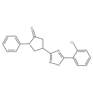 4-[5-(2-Chlorophenyl)-1,2,4-oxadiazol-3-yl]-1-phenylpyrrolidin-2-one结构式