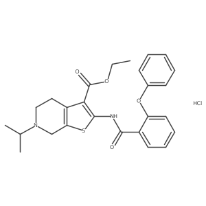 Ethyl 6-isopropyl-2-(2-phenoxybenzamido)-4,5,6,7-tetrahydrothieno[2,3-c]pyridine-3-carboxylate hydrochloride结构式