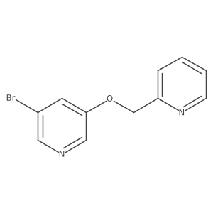 3-Bromo-5-(pyridin-2-ylmethoxy)pyridine结构式