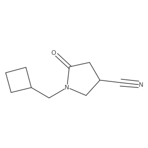 1-(Cyclobutylmethyl)-5-oxopyrrolidine-3-carbonitrile结构式