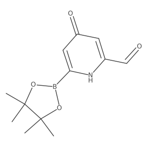 (6-Formyl-4-hydroxypyridin-2-YL)boronic acid pinacol ester结构式