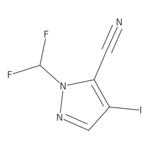 1-(Difluoromethyl)-4-iodo-1H-pyrazole-5-carbonitrile Structure