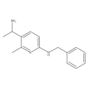 5-(1-Aminoethyl)-N-benzyl-6-methylpyridin-2-amine结构式