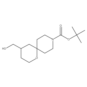 Tert-butyl 4-(hydroxymethyl)-1-oxa-9-azaspiro[5.5]undecane-9-carboxylate结构式