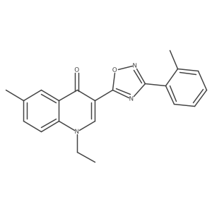 1-ethyl-6-methyl-3-(3-(o-tolyl)-1,2,4-oxadiazol-5-yl)quinolin-4(1H)-one Structure
