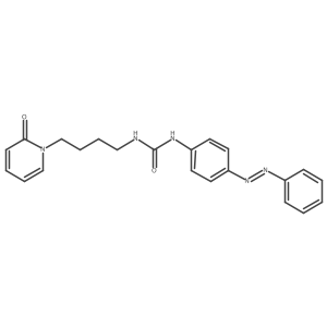Urea, N-[4-(2-oxo-1(2H)-pyridinyl)butyl]-N'-[4-(2-phenyldiazenyl)phenyl]-结构式