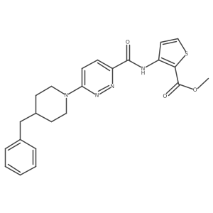 Methyl 3-(6-(4-benzylpiperidin-1-yl)pyridazine-3-carboxamido)thiophene-2-carboxylate Structure