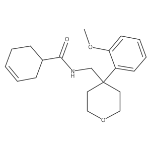 N-((4-(2-methoxyphenyl)tetrahydro-2H-pyran-4-yl)methyl)cyclohex-3-enecarboxamide Structure