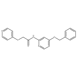 N-(6-(benzyloxy)pyrimidin-4-yl)-2-(pyridin-4-ylthio)acetamide Structure